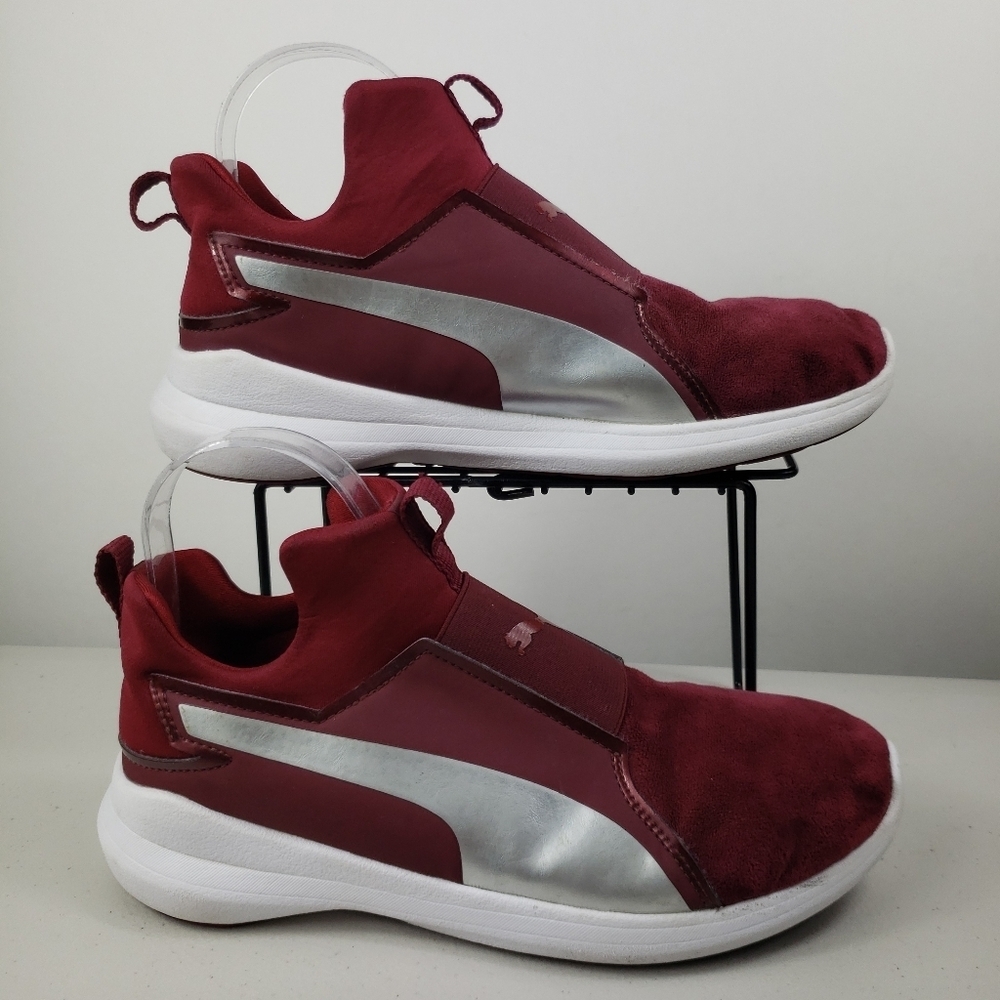 PUMA Women's Sneakers size 8 red burgundy - Picture 7 of 13